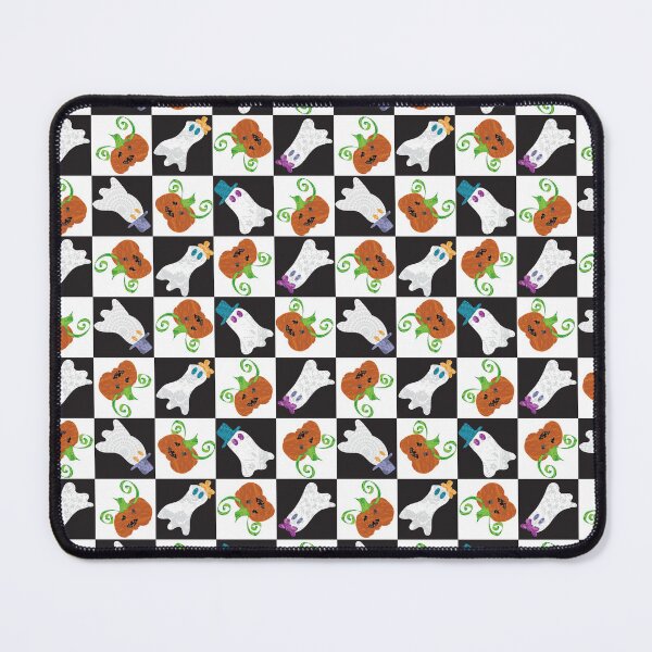 Item preview, Dapper Ghosts & Jack-O-Lanterns on Checkerboard designed and sold by Digitalmyth's Designs.