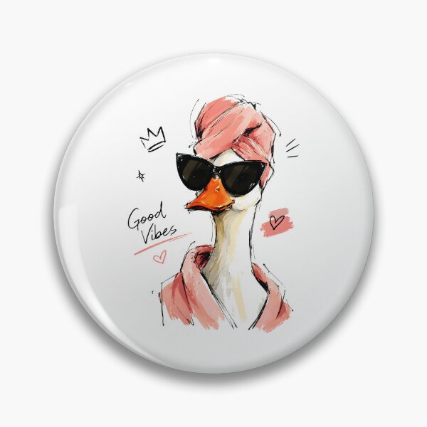 Item preview, Duck Good Vibes Pink Sunglasses Stylish Art designed and sold by RamyGallery.