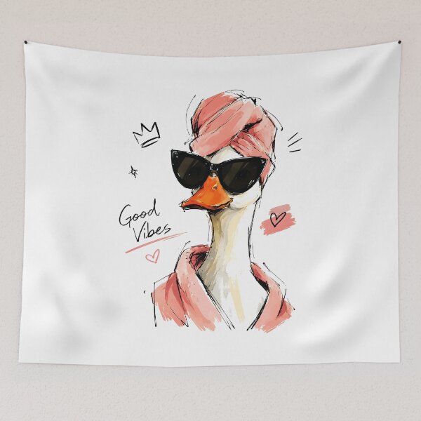 Item preview, Duck Good Vibes Pink Sunglasses Stylish Art designed and sold by RamyGallery.