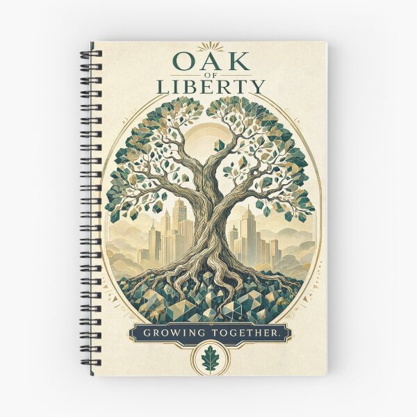 Item preview, Vintage Tree of Liberty Illustration with Growing Cityscape and American Symbolism designed and sold by Creative88Art.