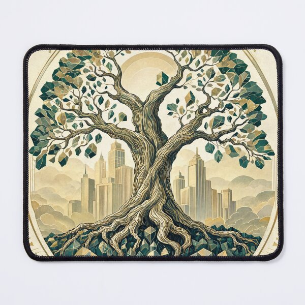 Item preview, Vintage Tree of Liberty Illustration with Growing Cityscape and American Symbolism designed and sold by Creative88Art.
