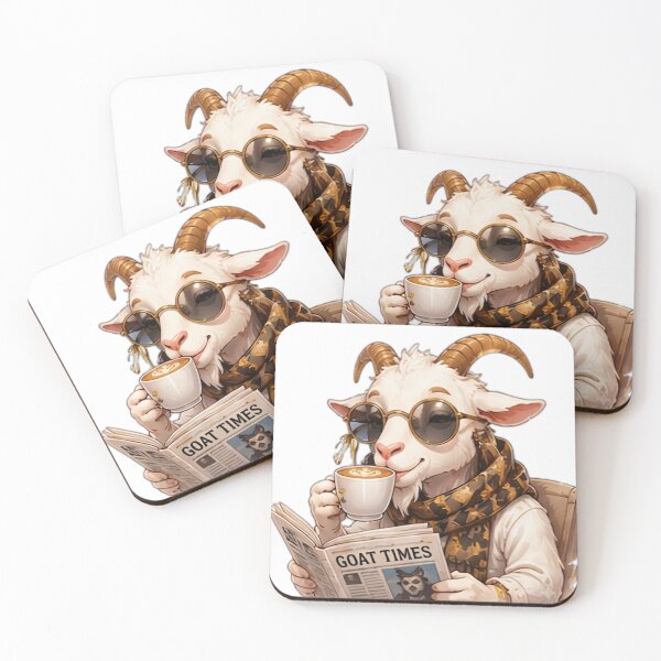 Item preview, Stylish Goat Coffee Break designed and sold by DailyDoodlesBySumbul.