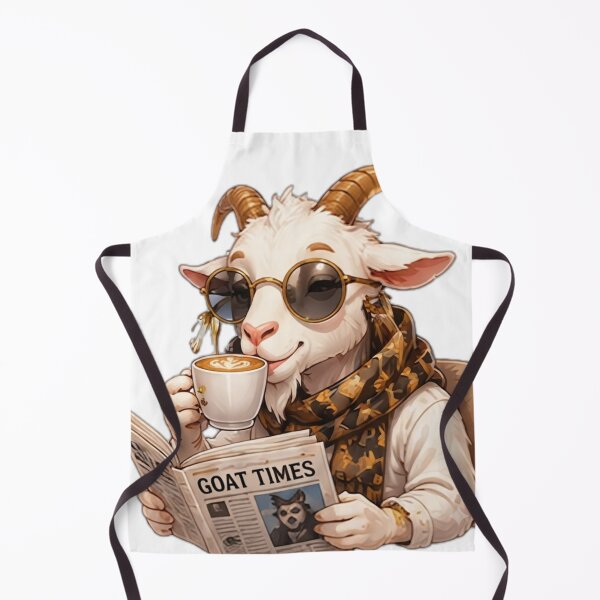 Aperçu de l'œuvre Stylish Goat Coffee Break créée et vendue par DailyDoodlesBySumbul.