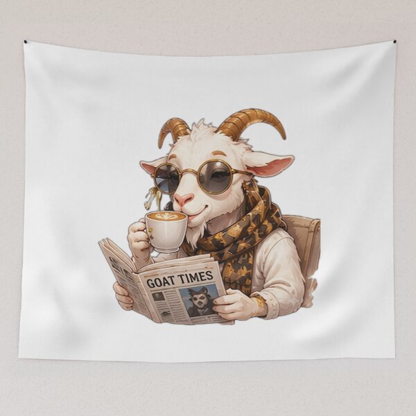 Item preview, Stylish Goat Coffee Break designed and sold by DailyDoodlesBySumbul.