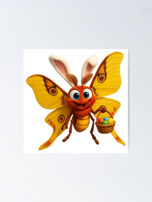 Thumbnail 1 of 3, Poster, Easter Comet Moth designed and sold by Sillytoe.