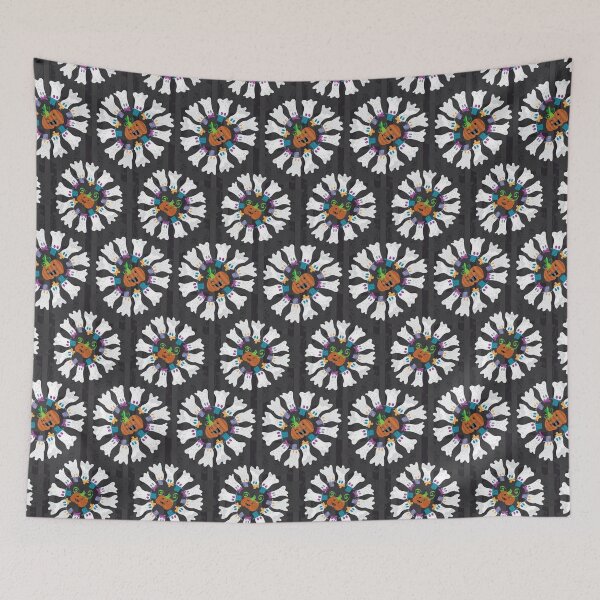 Item preview, Dapper Ghosts & Jack-O-Lantern Radials on Gothic Stripe designed and sold by Digitalmyth's Designs.
