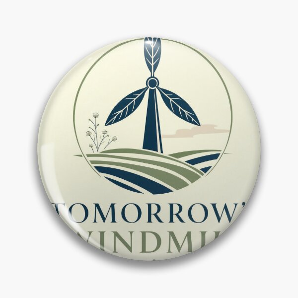 Item preview, Modern Wind Turbine Logo Design with Renewable Energy Concept in Circular Badge Style designed and sold by Creative88Art.
