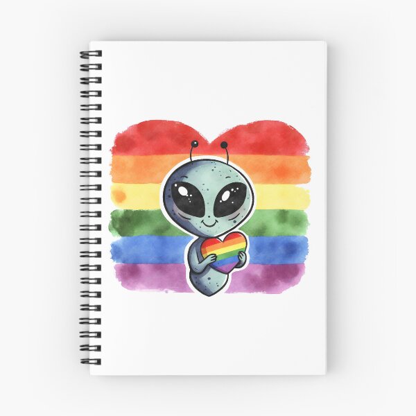 Item preview, Alien Holding Rainbow Heart designed and sold by dombursaidpos.