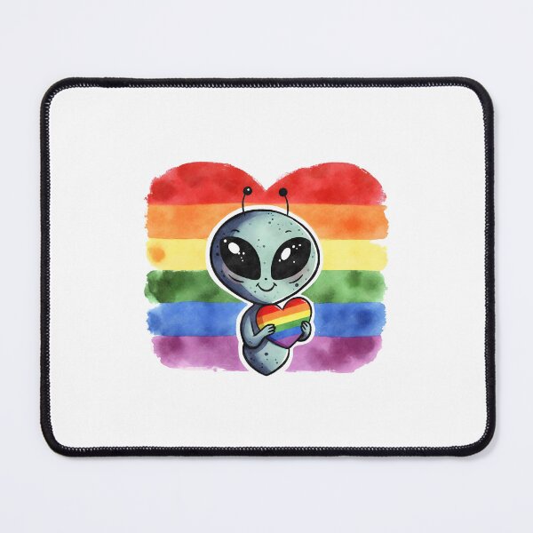 Item preview, Alien Holding Rainbow Heart designed and sold by dombursaidpos.