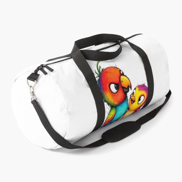 Item preview, Colorful Lovebirds Illustration | Cute Rainbow Bird Couple Art designed and sold by bambooks.tabooks.