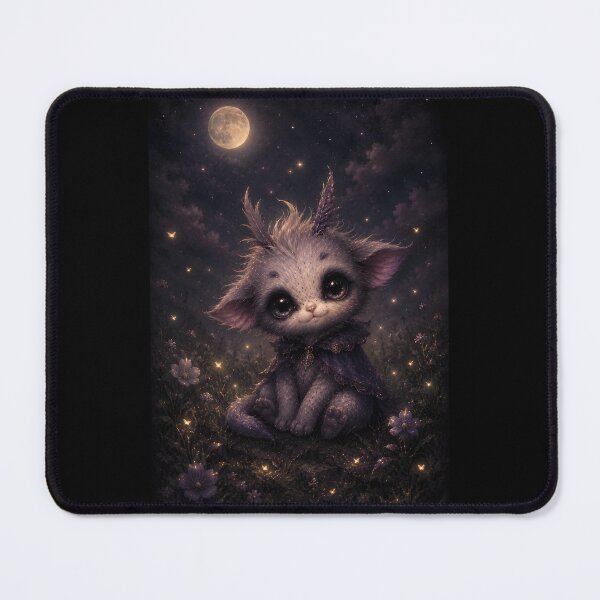 Item preview, Magical Big Eyed Creature Under Full Moon Sky designed and sold by bellaever.