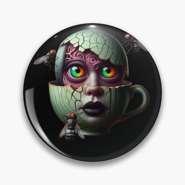 Item preview, Teacup Hatchling – Uncanny Cracked Rainbow Eye Doll designed and sold by LujziWorld.