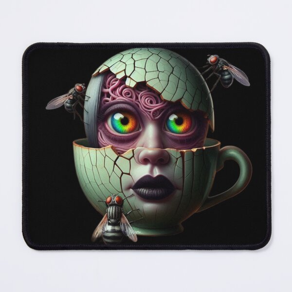 Item preview, Teacup Hatchling – Uncanny Cracked Rainbow Eye Doll designed and sold by LujziWorld.