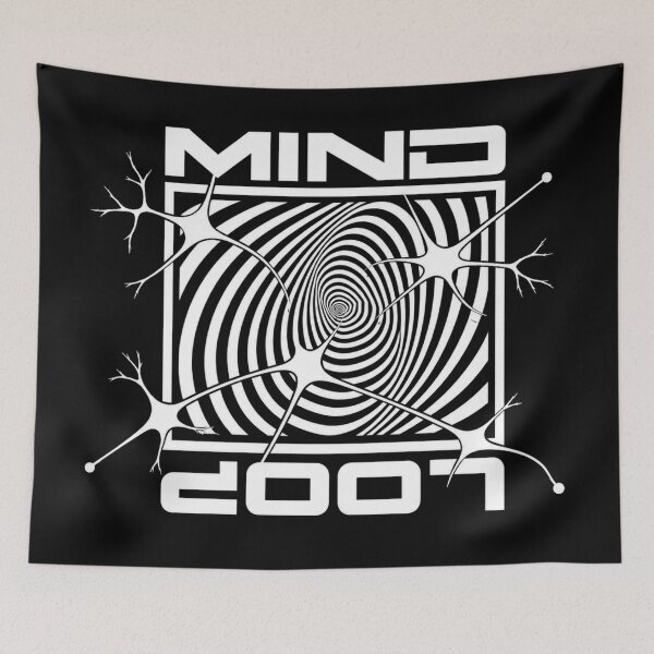Item preview, Mind Loop Optical Illusion - WHITEOUT- Abstract Rave & Psychedelic Graphic Design designed and sold by UndergroundRavers.