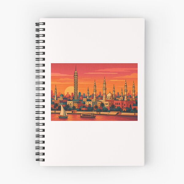 Item preview, Cairo Bold Retro Skyline Design designed and sold by Inkworksbyshery.