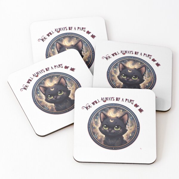Item preview, You Will Always Be A Part Of Me – Celestial Black Cat Memorial designed and sold by Fatomfatom.