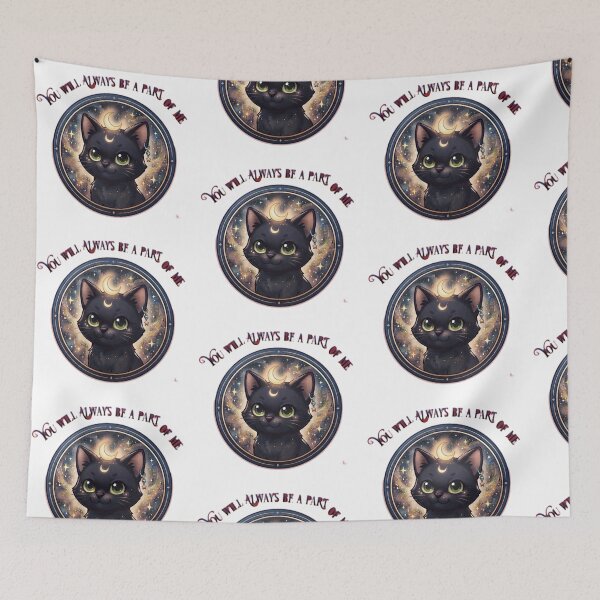 Item preview, You Will Always Be A Part Of Me – Celestial Black Cat Memorial designed and sold by Fatomfatom.