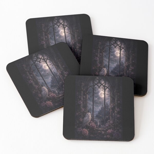 Item preview, Gothic Owl Moonlit Castle Fantasy Night Scene designed and sold by bellaever.