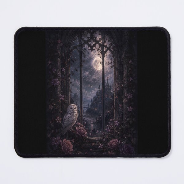 Item preview, Gothic Owl Moonlit Castle Fantasy Night Scene designed and sold by bellaever.