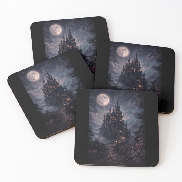 Item preview, Gothic Castle Full Moon Dark Fantasy Night Scene designed and sold by bellaever.