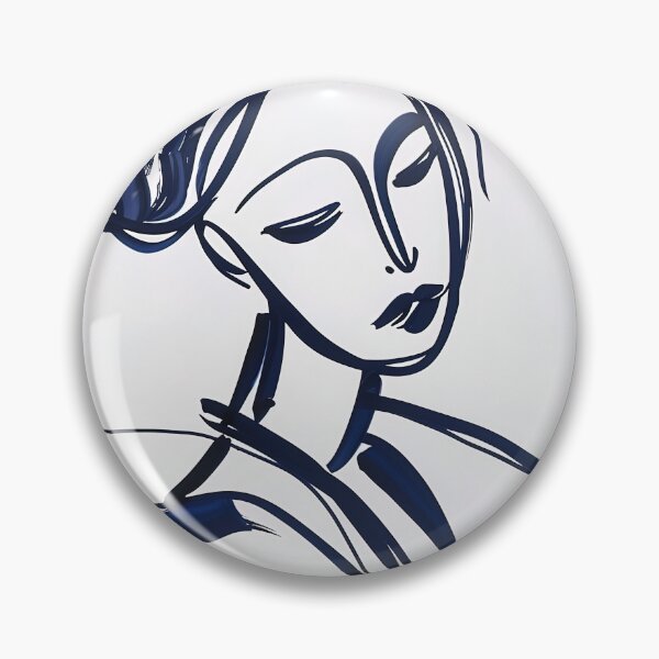 Item preview, Chinese woman - Blue Abstract Art designed and sold by shadow-bloom.