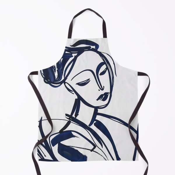 Item preview, Chinese woman - Blue Abstract Art designed and sold by shadow-bloom.