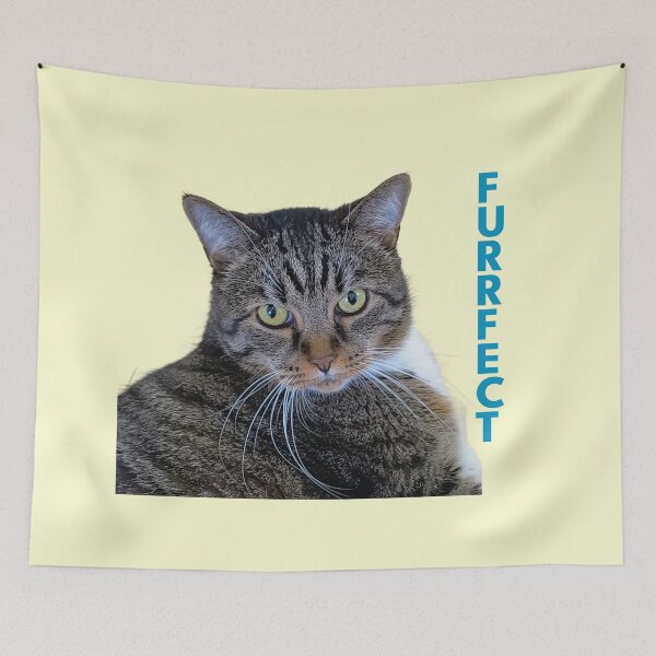 Item preview, Furrfect Calming Tabby Cat Chonk Funny Pet Pun designed and sold by JurateArt-DK.