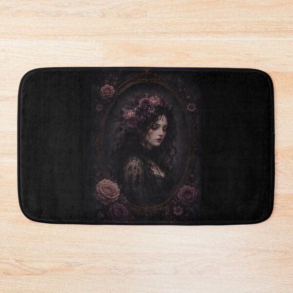 Item preview, Dark Fantasy Floral Witch Woman Crescent Moon designed and sold by bellaever.