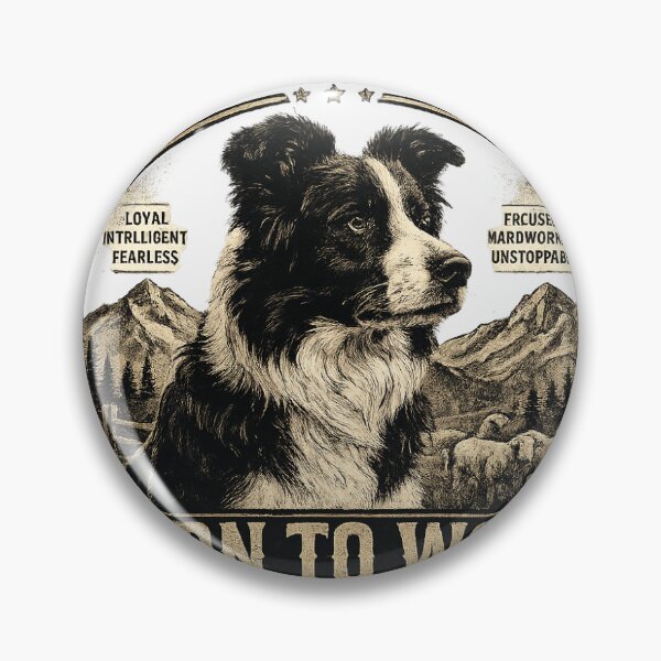 Item preview, Border Collie – Born to Work | Vintage Working Dog T-Shirt designed and sold by AtlasPawsCo.