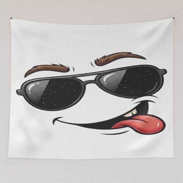 Item preview, Funny Inappropriate Cool Face Emoji | Sunglasses Tongue Out Cartoon Meme designed and sold by MAJCO-ART.