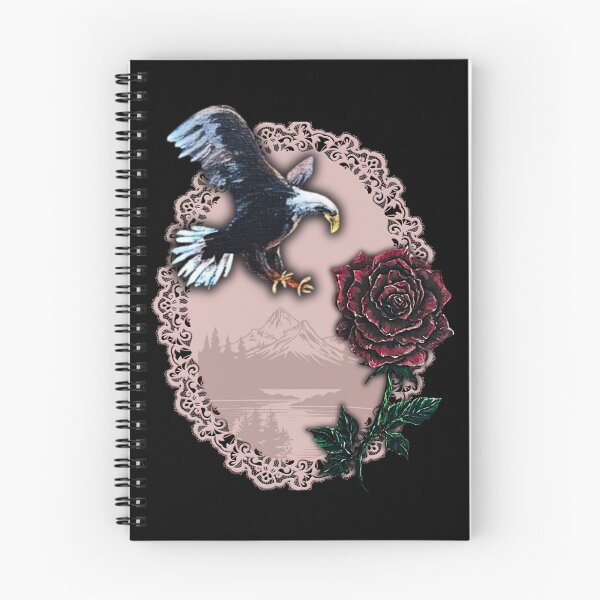 Item preview, Vintage Americana Eagle and Dark Rose Art designed and sold by ArtistsAtticWI.