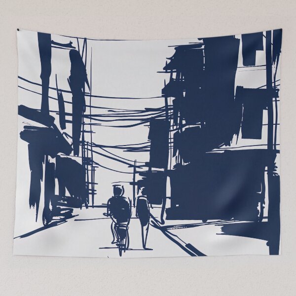 Item preview, Chittagong - Blue Abstract Art designed and sold by shadow-bloom.
