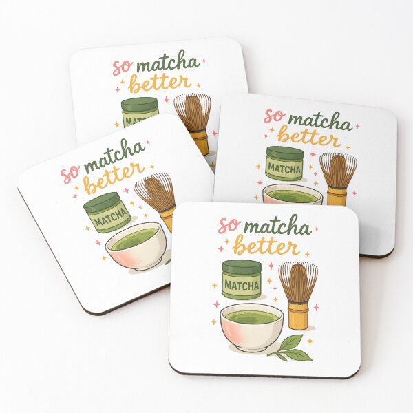 Item preview, So Matcha Better – Cute Matcha Tea Pun with Kawaii Matcha Bowl Illustration designed and sold by Snifferius.