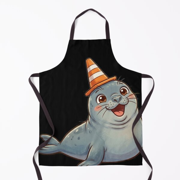 Item preview, El adorable Neil la foca riendo con conos de tráfico designed and sold by Pharaon 0.