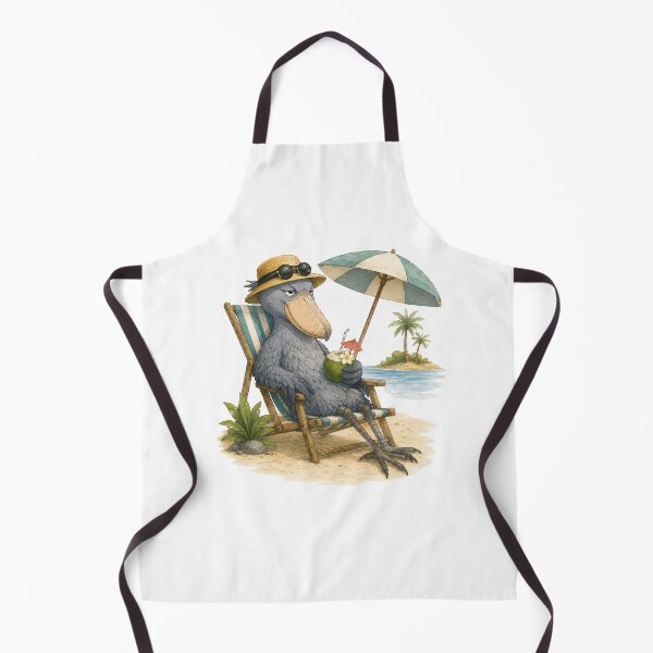 Item preview, Cute Shoebill on Summer Vacation | Tropical Beach Bird Illustration designed and sold by Little Moments Co..
