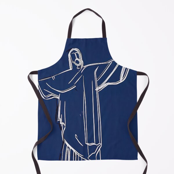Item preview, Christ the Redeemer - Blue Abstract Art designed and sold by shadow-bloom.