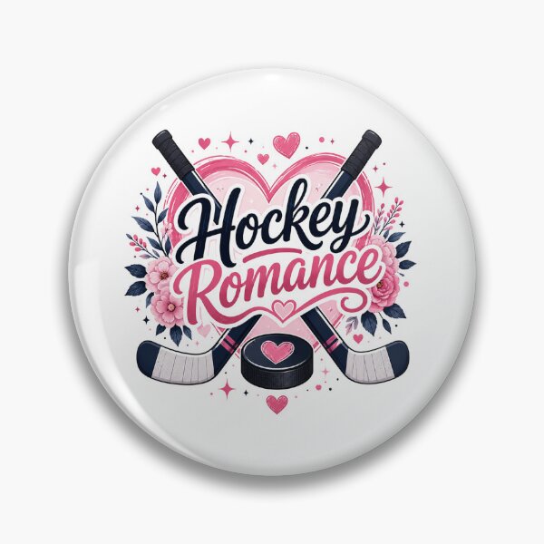 Item preview, Hockey Romance | Cute Hockey Lover Gift | Pink Floral Hockey Stick Puck Heart Design designed and sold by Inkyaccessories.