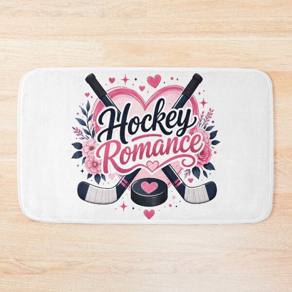 Item preview, Hockey Romance | Cute Hockey Lover Gift | Pink Floral Hockey Stick Puck Heart Design designed and sold by Inkyaccessories.