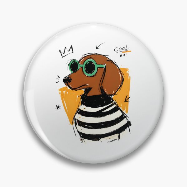 Item preview, Cool Dachshund Dog with Sunglasses – Funny Hand-Drawn Sketch Art designed and sold by RamyGallery.