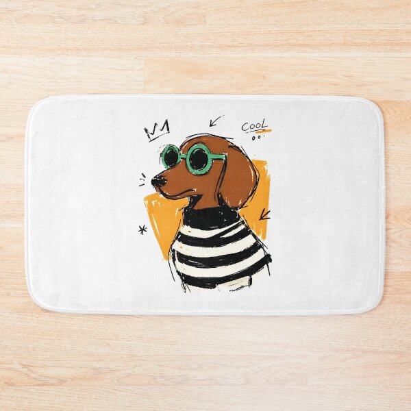 Item preview, Cool Dachshund Dog with Sunglasses – Funny Hand-Drawn Sketch Art designed and sold by RamyGallery.