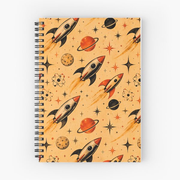 Item preview, Atomic Space Rockets Launch Retro Cosmic Ships Sci Fi designed and sold by Retroaugogo.
