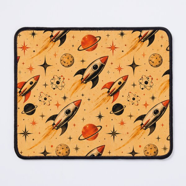Item preview, Atomic Space Rockets Launch Retro Cosmic Ships Sci Fi designed and sold by Retroaugogo.