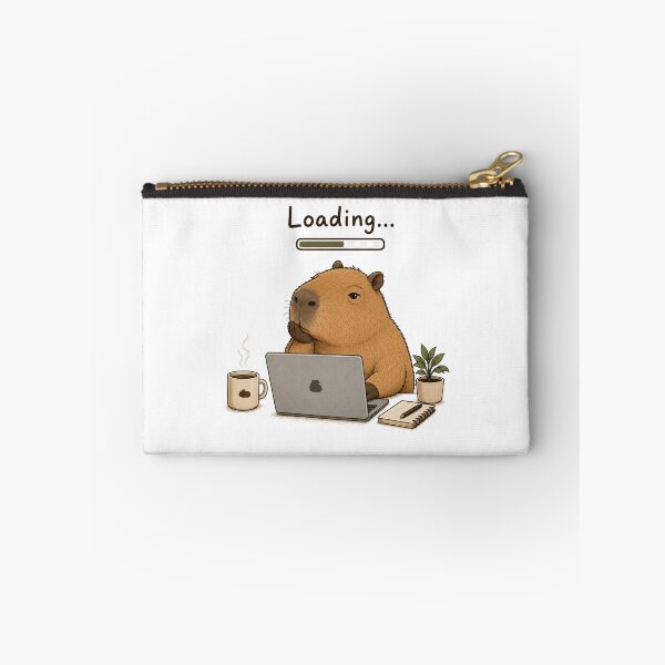 Item preview, Loading... Capybara T-Shirt | Cute Working Capybara | Funny Productivity & Coffee Lover Gift designed and sold by Little Moments Co..