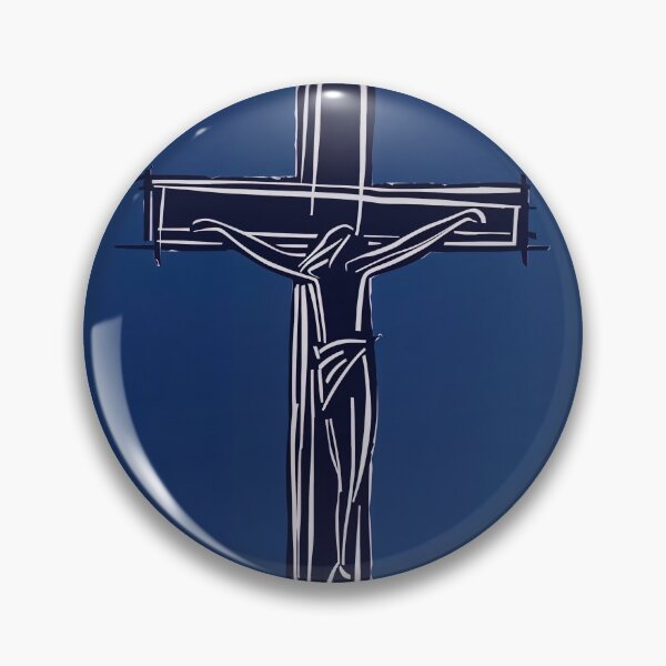 Item preview, Christian Cross - Blue Abstract Art designed and sold by shadow-bloom.