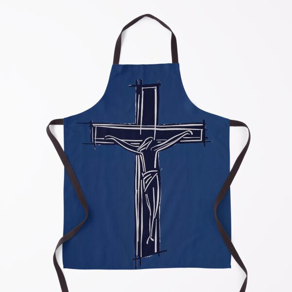 Item preview, Christian Cross - Blue Abstract Art designed and sold by shadow-bloom.