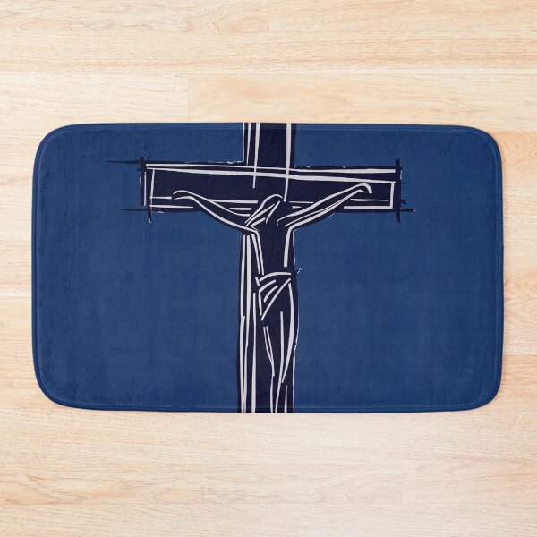 Item preview, Christian Cross - Blue Abstract Art designed and sold by shadow-bloom.
