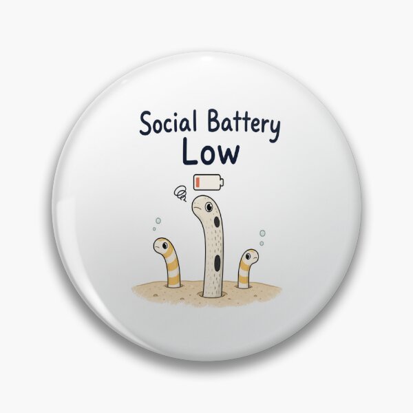 Item preview, Social Battery Low Garden Eel T-Shirt | Cute Introvert Sea Animal | Funny Social Battery Design designed and sold by Little Moments Co..