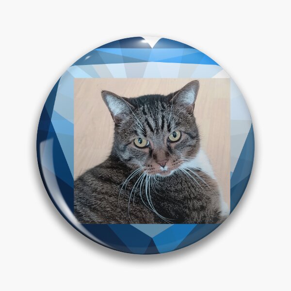 Item preview, Furrfect Blue Diamond Heart Tabby Cat Aesthetic designed and sold by JurateArt-DK.