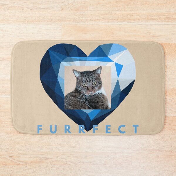 Item preview, Furrfect Blue Diamond Heart Tabby Cat Aesthetic designed and sold by JurateArt-DK.