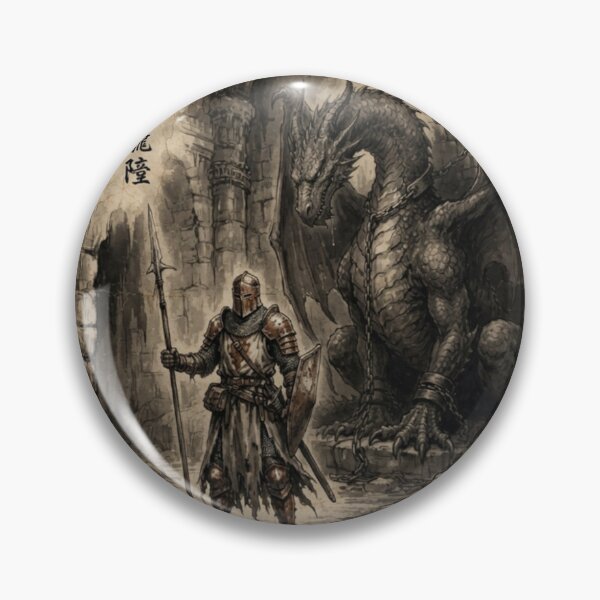 Item preview, Knight Guarding the Dungeons Sumi-e Ink Wash designed and sold by DuckOddity.
